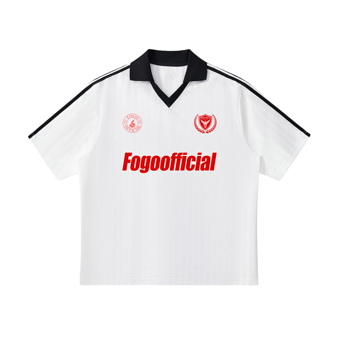 Contrast Collar Striped Soccer Jersey