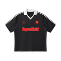 Contrast Collar Striped Soccer Jersey