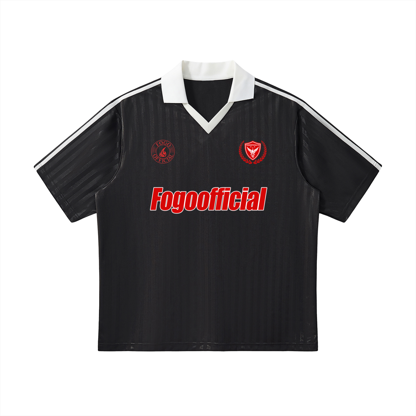 Contrast Collar Striped Soccer Jersey