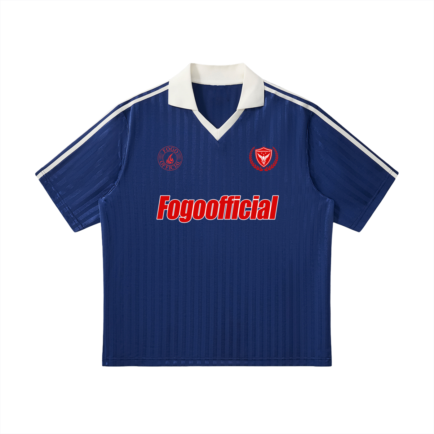 Contrast Collar Striped Soccer Jersey
