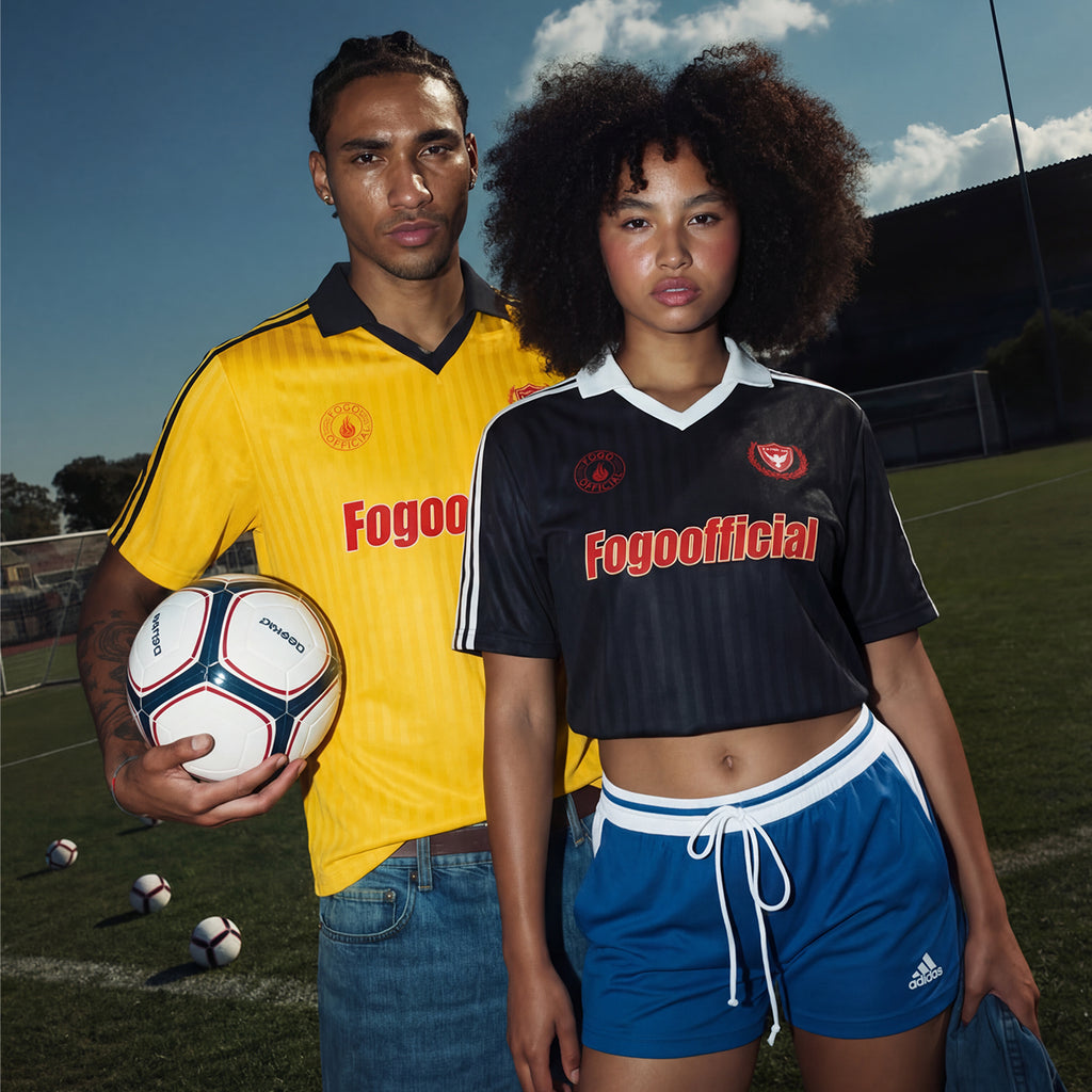 Contrast Collar Striped Soccer Jersey